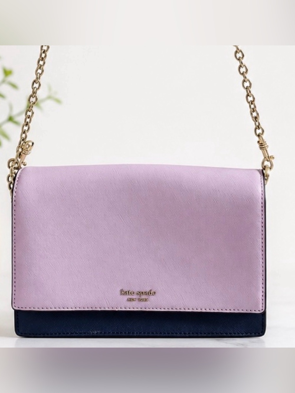 Kate Spade Colorblock Crossbody Purse – Lavender & Navy